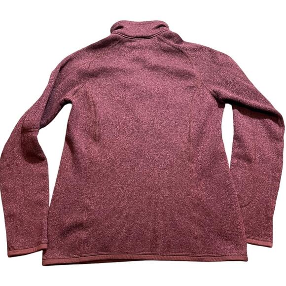 Patagonia Fleece Womens Medium Red Purple Better Sweater Quarter Zip Jumper Lady - Picture 4 of 9